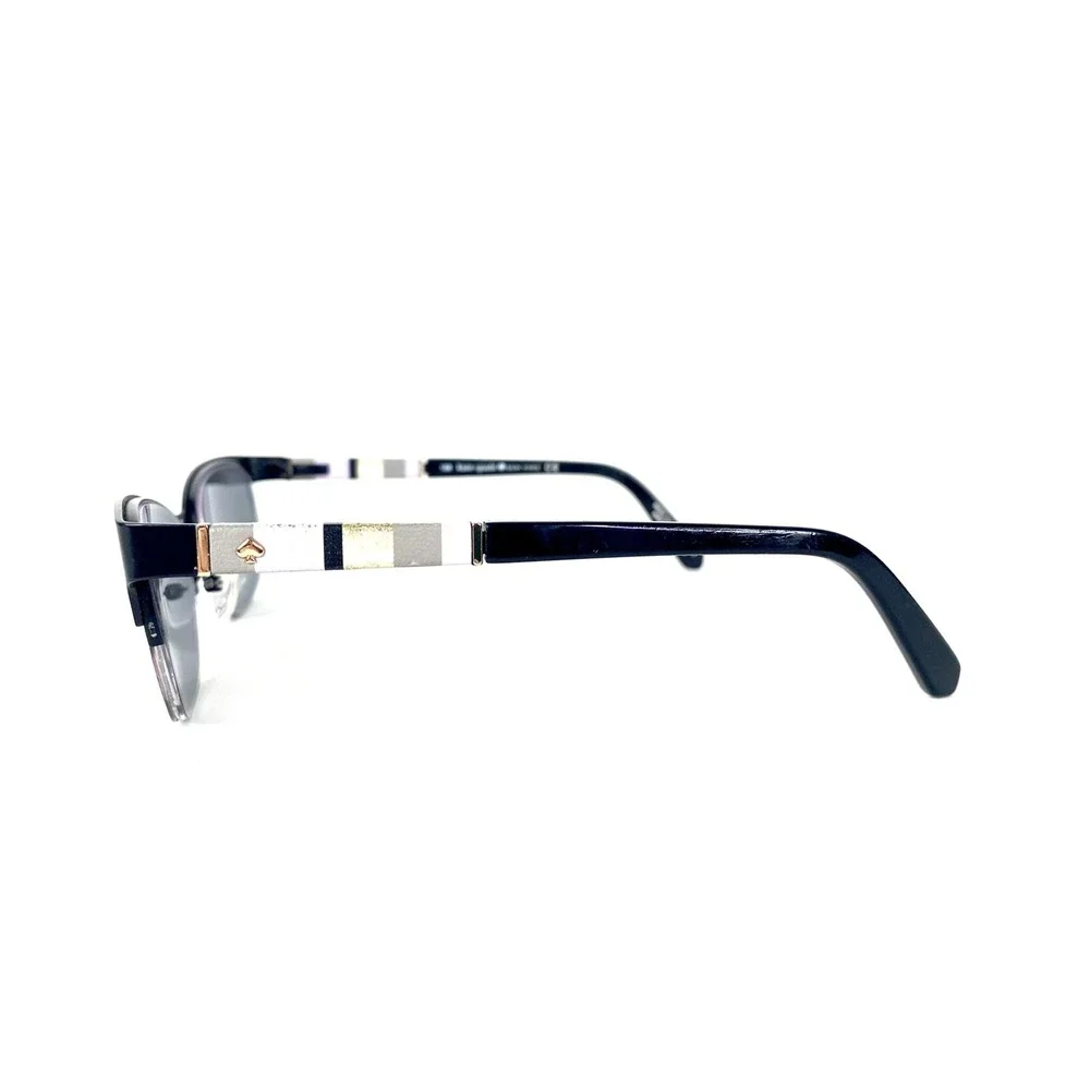 Kate Spade NY Black Metal Half Rim Club Master Glasses Valary 0W93 51 16 135